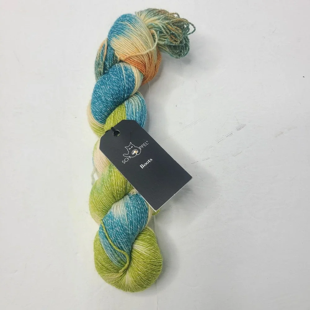 Schoppel Wolle Zauberball Sock Yarn 100g Wool Cotton Germany‎ Yellow Blue